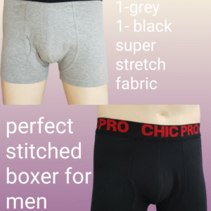 Boxer Briefs Grey & Black, combined